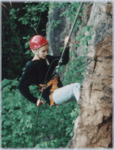 abseiling girl