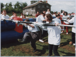 human table football outdoors