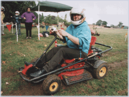 racing lawnmower